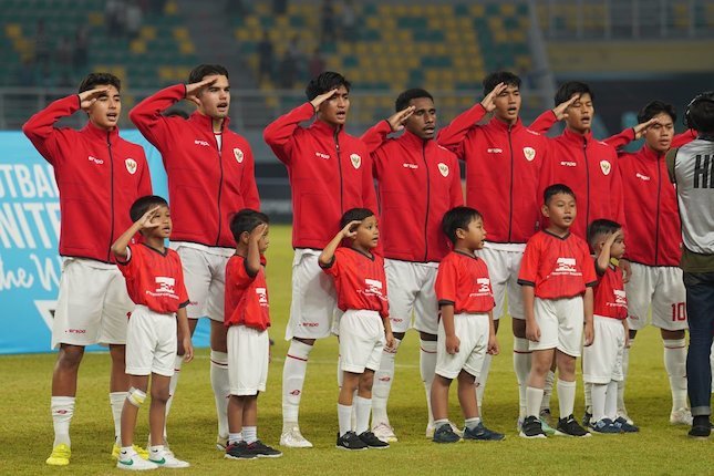 Skuad Timnas Indonesia U-19 saat berhadapan dengan Timnas Timor Leste U-19 (c) Dok. PSSI